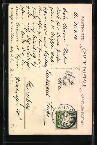 Künstler-AK Millicent Sowerby: Mutter bindet der Tochter das Kleid