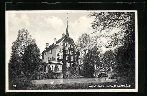 AK Utzenstorf, Schloss Landshut mit Teich