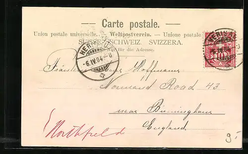 AK Herisau, Heinrichsbad mit Strassenpartie