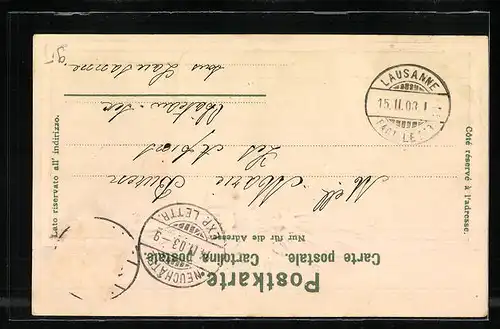 AK Neuchâtel, Ortsansicht mit Wappen