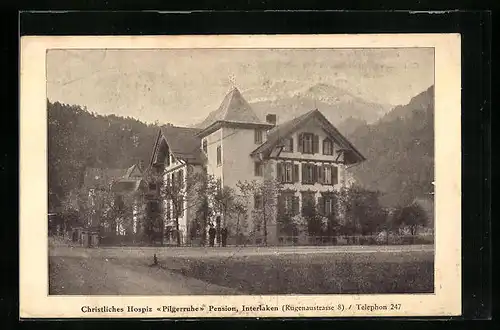AK Interlaken, Christliches Hospiz Pilgerruhe, Rugenaustrasse 8