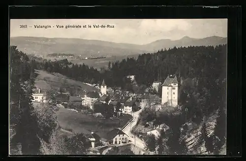 AK Valangin, Vue generale et le Val-de-Ruz
