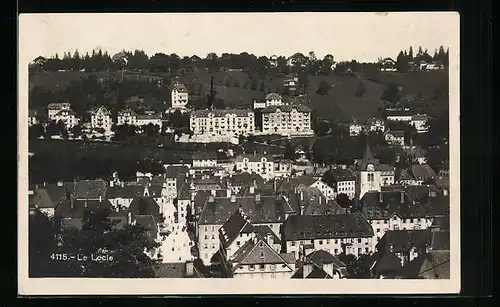 AK Le Locle, Teilansicht aus der Vogelschau