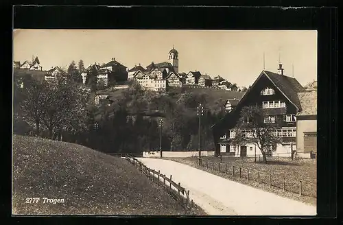 AK Trogen, Ortspartie mit Strasse