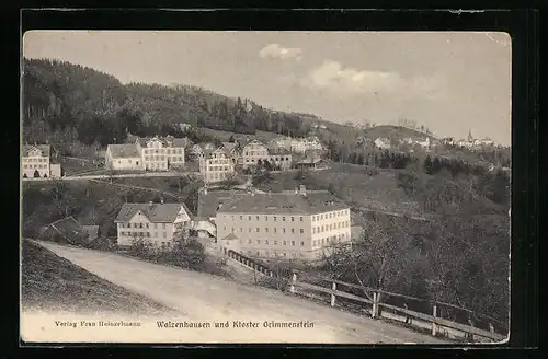 AK Walzenhausen, Ortsansicht mit Kloster Grimmenstein