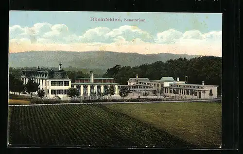 AK Rheinfelden, Sanatorium aus der Vogelschau