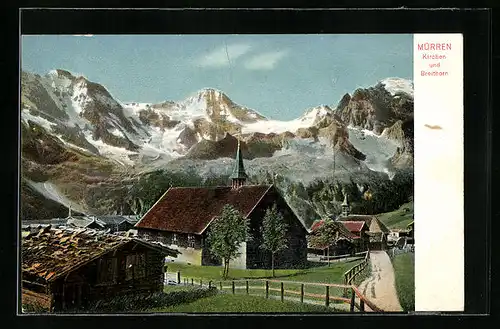 AK Mürren, Kirchen und Breithorn