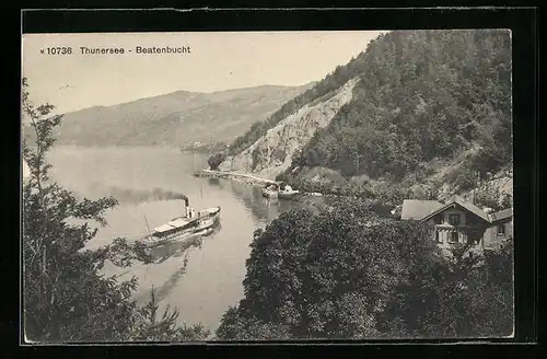 AK Thunersee, Blick auf die Beatenbucht