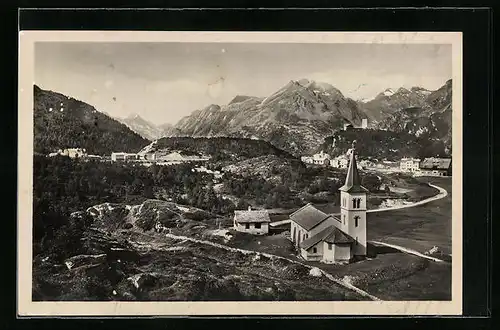 AK Maloja, Ortsansicht aus der Vogelschau