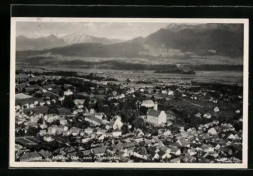 AK Murnau /Obb., Teilansicht, Fliegeraufnahme