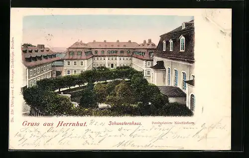 AK Herrnhut, Blick auf das Schwesternhaus