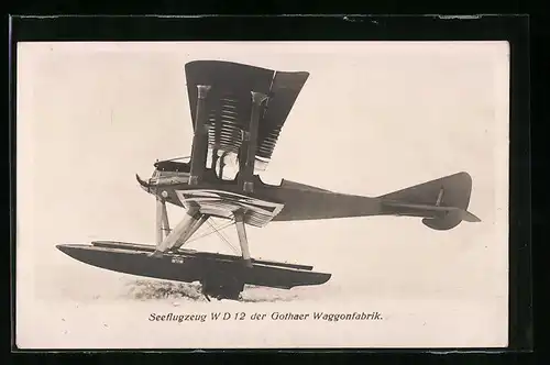 AK Seeflugzeug W D 12 der Gothaer Waggonfabrik, Wasserflugzeug
