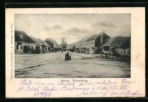 AK Wieselburg, Hauptplatz mit Blick zur Kirche