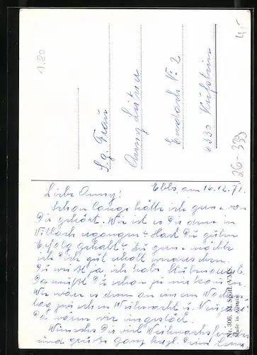 Künstler-AK Maria Spötl: Vorbereitung, Engel entzündet Kerze