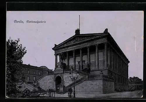AK Berlin, Blick zur Nationalgalerie