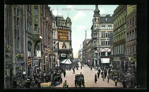 AK Berlin, Belebte Friedrichstrasse