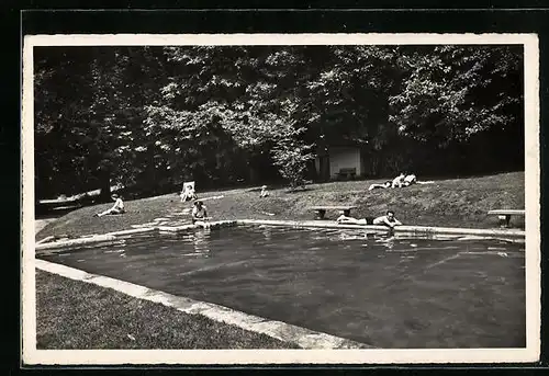 AK Lugano-Crocifisso, Schwimmbad im Jugendferienheim