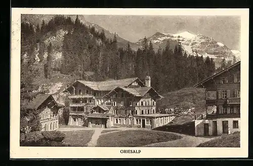 AK Griesalp, Blick auf das Grand Hotel und Kurhaus Griesalp