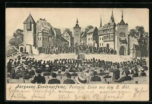 AK Aarau, Aargauer Centenarfeier, Festspiel Scene aus dem 2. Akt