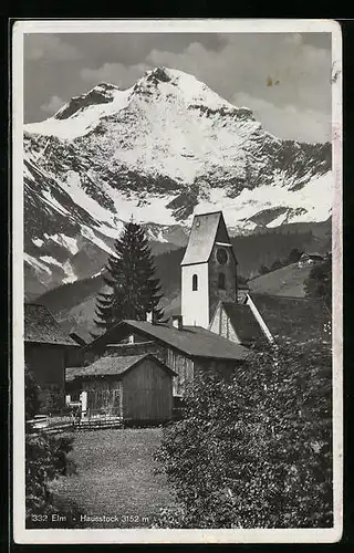 AK Elm, Blick auf die Kirche und den Hausstock