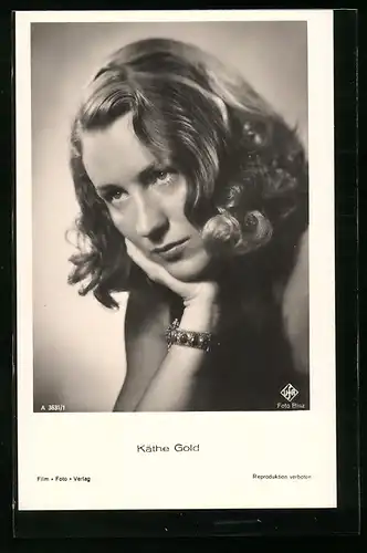 AK Schauspielerin Käthe Gold mit offenen Haaren