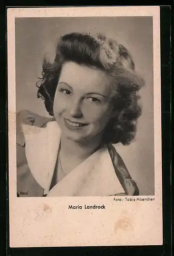 AK Schauspielerin Maria Landrock mit offenen Haaren