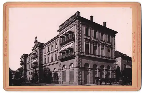 Fotografie Römmler & Jonas, Dresden, Ansicht Dresden, Partie am Königlichen Kurhaus mit Pferdekutsche