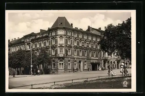 AK Zittau, Hotel Reichshof mit Strassenpartie