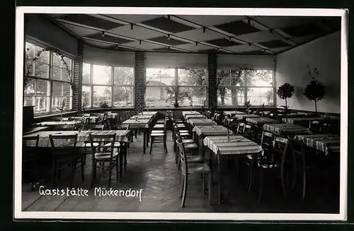 AK Mückendorf, Blick in die Gaststätte