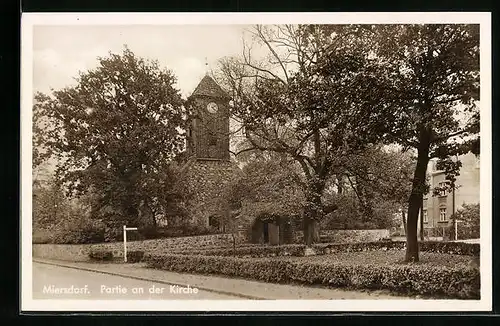 AK Miersdorf, Partie an der Kirche