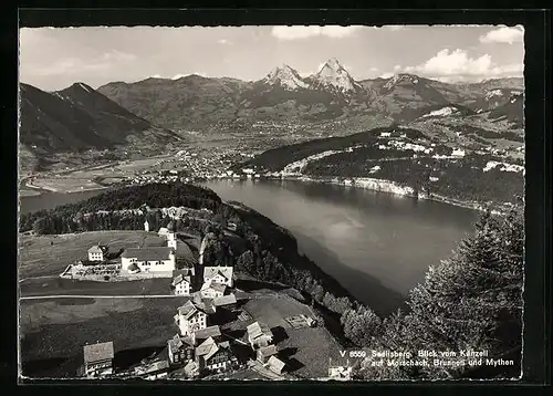AK Seelisberg, Blick vom Känzeli auf Morschach, Brunnen und Mythen