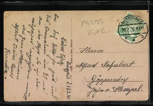 AK Lunzenau /Mulde, Partie am Markt