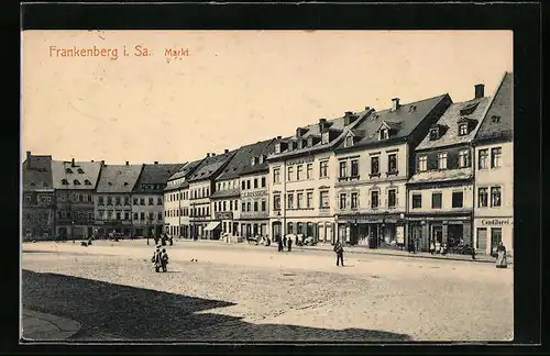 AK Frankenberg i. Sa., Partie am Markt