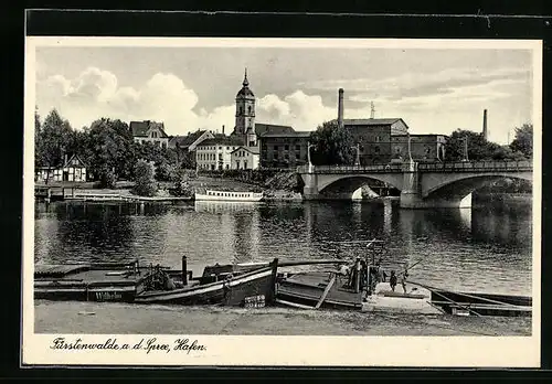 AK Fürstenwalde a. d. Spree, Hafen