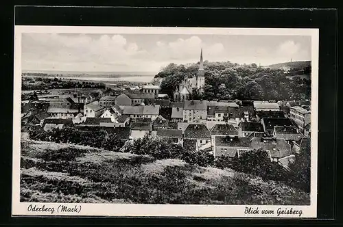 AK Oderberg /Mark, Blick vom Geisberg auf den Ort
