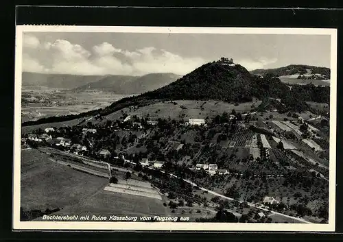 AK Bechtersbohl, Teilansicht mit Ruine Küssaburg, Fliegeraufnahme