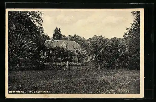 AK Gühlen Glienicke, Gasthaus Boltenmühle in grüner Umgebung