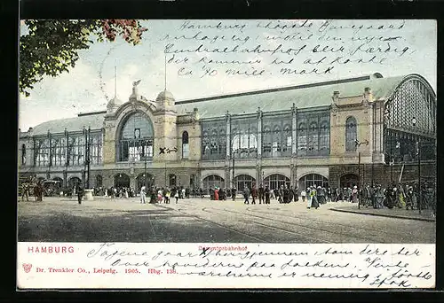 AK Hamburg-Rotherbaum, Dammtorbahnhof mit Strasse