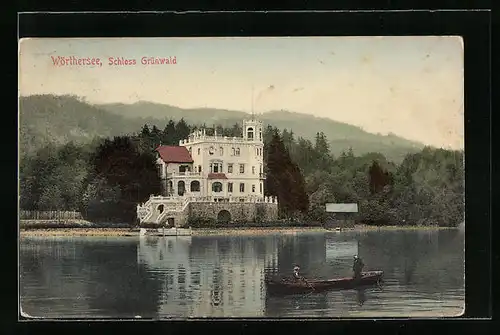 AK Wörthersee, Blick auf Schloss Grünwald