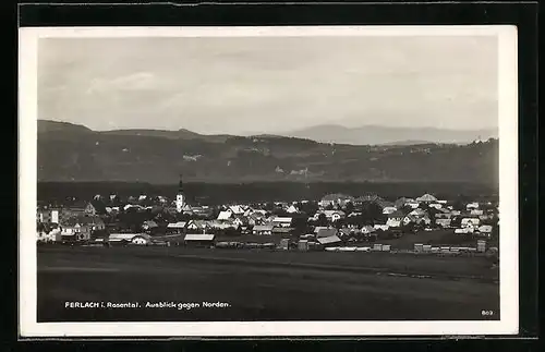 AK Ferlach i. Rosental, Ausblick gegen Norden