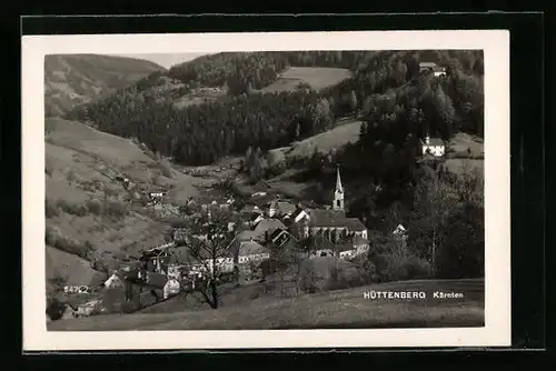 AK Hüttenberg, Blick auf das Dorf und die Landschaft
