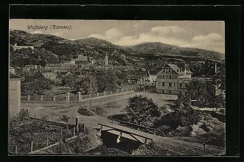 AK Wolfsberg, Stadt und Berglandschaft