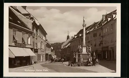 AK Wolfsberg, Hoher Platz mit Mariensäule