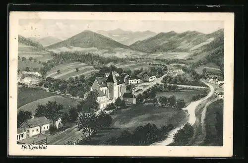 AK Heiligenblut, Ortsansicht aus der Vogelschau