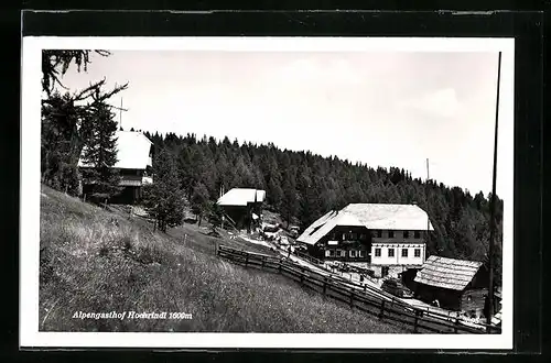 AK Sirnitz, Alpengasthof Hochrindl mit Almwiese