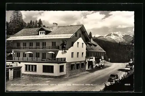 AK Katschberghöhe, Alpenhotel Katschberghöhe gegen Weisseneck