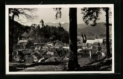 AK Friesach, Teilansicht mit Kirche