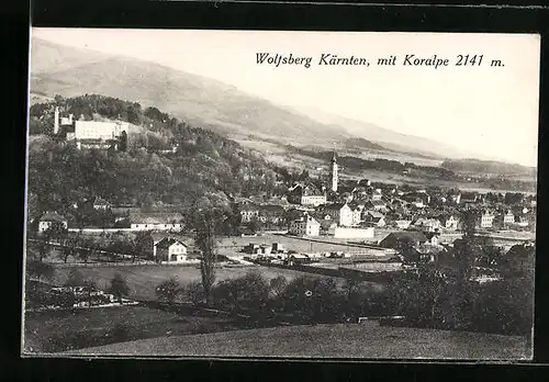 AK Wolfsberg, Teilansicht mit Koralpe