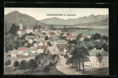 AK Grafenstein, Ortsansicht aus der Vogelschau