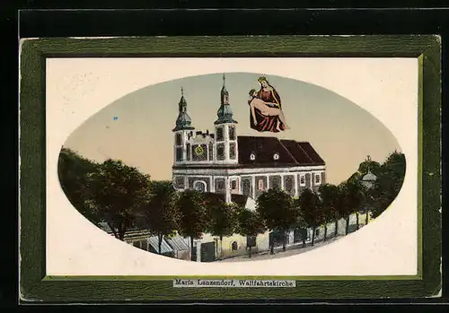 AK Maria Lanzendorf, Wallfahrtskirche mit Gnadenbild